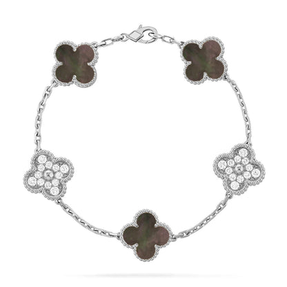 [Radiant Gem]New CLOVER 5 MOTIF GRAY MOP BRACELET COLLECTION