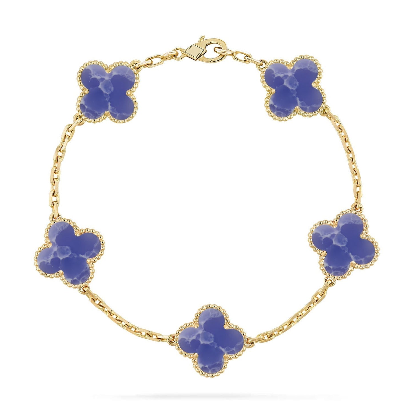 [Radiant Gem]New CLOVER 5 MOTIF BLUE VEINS BRACELET COLLECTION