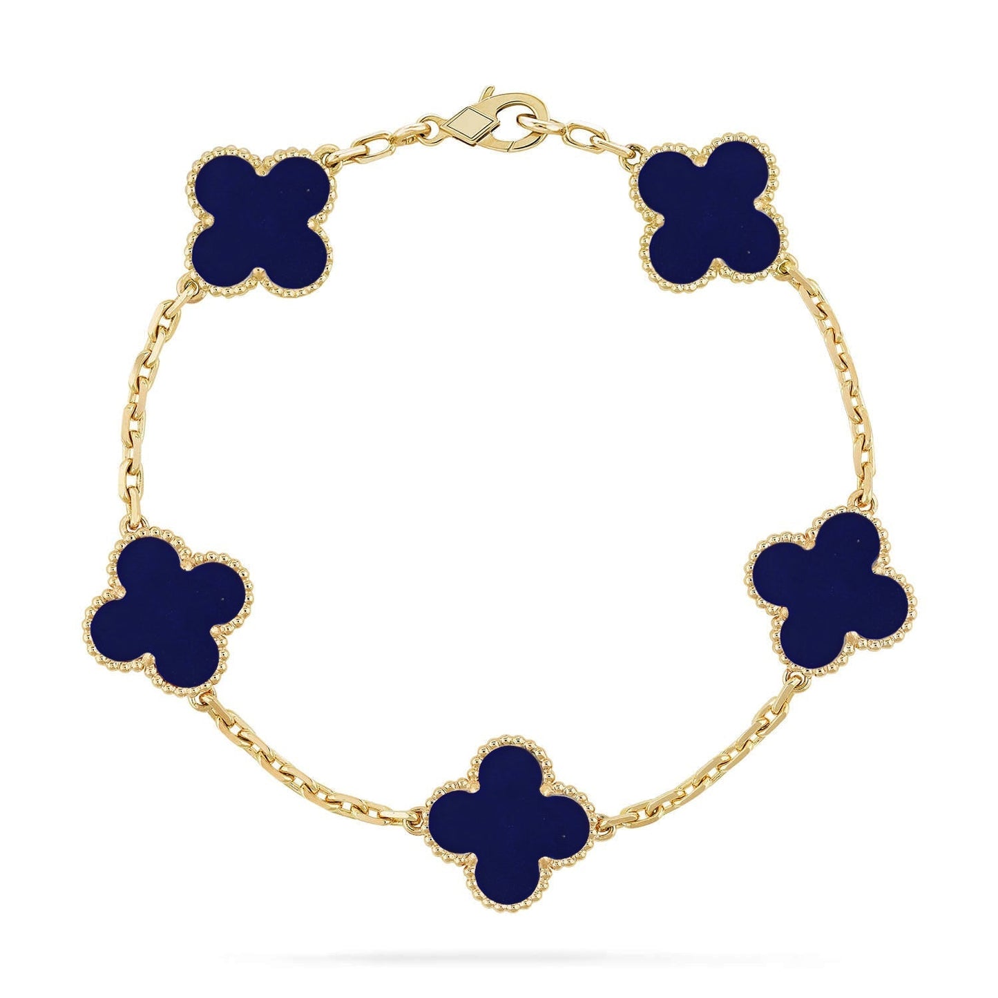 [Radiant Gem]New CLOVER 5 MOTIF LAPIS LAZULI BRACELET COLLECTION
