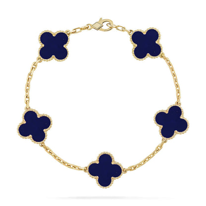 [Radiant Gem]New CLOVER 5 MOTIF LAPIS LAZULI BRACELET COLLECTION