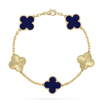 [Radiant Gem]New CLOVER 5 MOTIF LAPIS LAZULI BRACELET COLLECTION