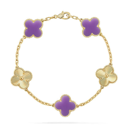 [Radiant Gem]New CLOVER 5 MOTIF LIGHT PURPLE BRACELET COLLECTION
