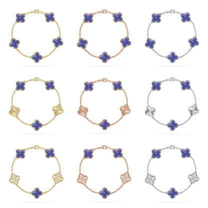 [Radiant Gem]New CLOVER 5 MOTIF BLUE VEINS BRACELET COLLECTION
