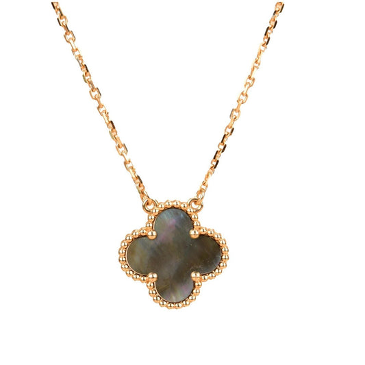 [Radiant Gem]¯CLOVER 15MM  GRAY MOTHER OF PEARL NECKLACE