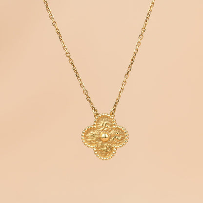 [Radiant Gem]¯CLOVER 15MM  BRONZING NECKLACE