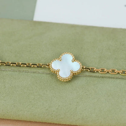 [Radiant Gem]New CLOVER WHITE PEARL MOP 5 MOTIF BRACELET COLLECTION