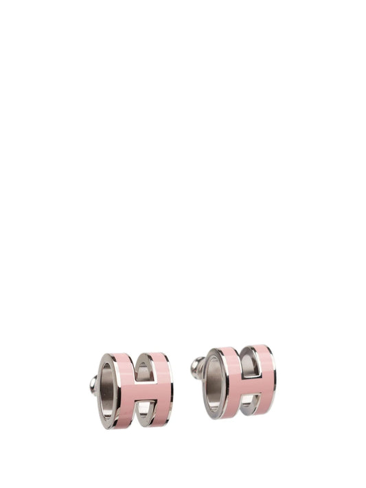 [Radiant Gem]¯MINI POP H SILVER EARRINGS PINK