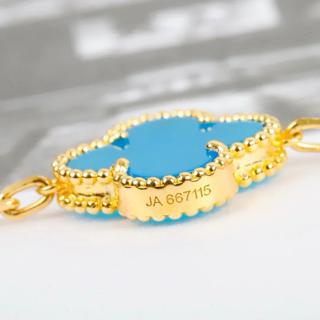 [Radiant Gem]New  CLOVER 5 MOTIF TURQUOISE BRACELET COLLECTION