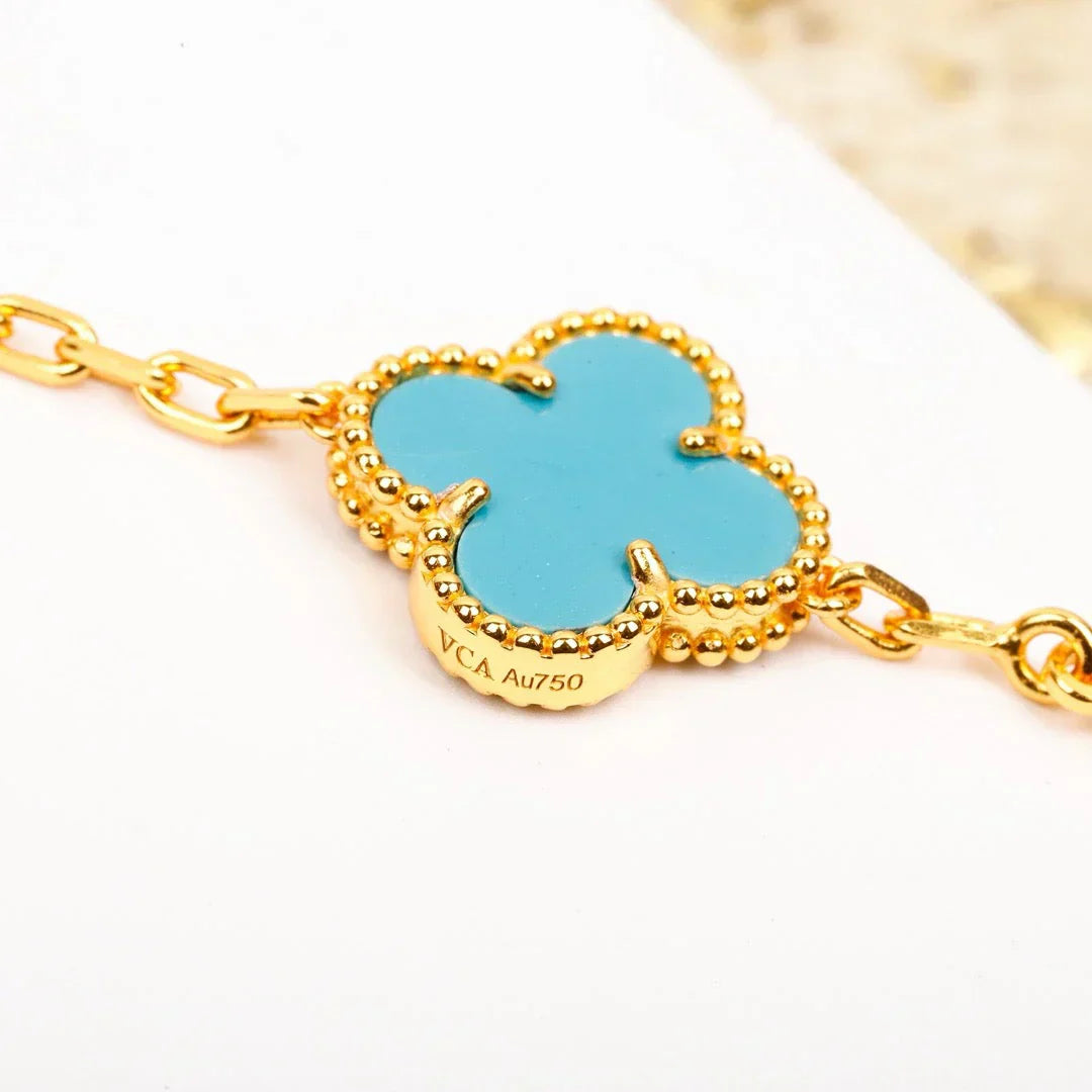 [Radiant Gem]New  CLOVER 5 MOTIF TURQUOISE BRACELET COLLECTION