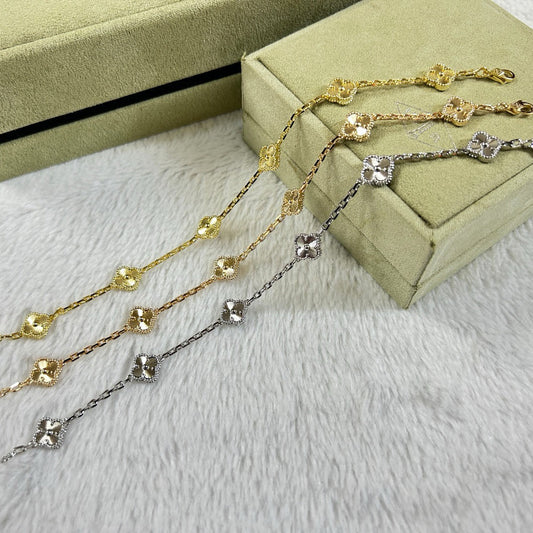 [Glow Jewelry]New CLOVER 6 MOTIF DIAMOND BRACELET