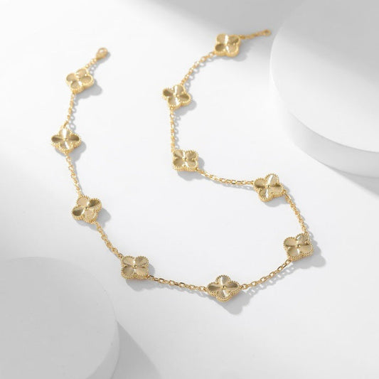 [Radiant Gem]¯CLOVER 10 MOTIFS LASER NECKLACE