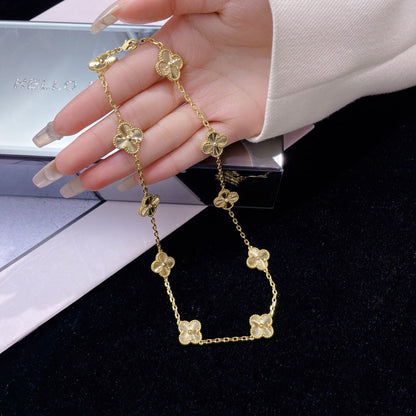[Radiant Gem]¯CLOVER 10 MOTIFS LASER NECKLACE