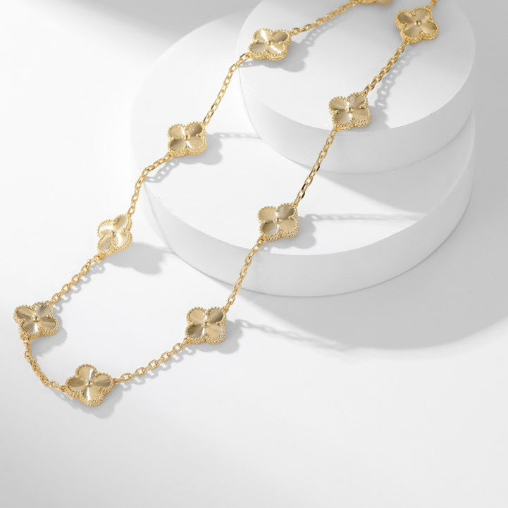 [Radiant Gem]¯CLOVER 10 MOTIFS LASER NECKLACE