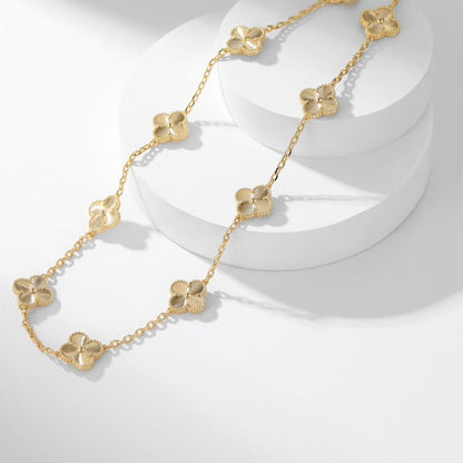 [Radiant Gem]¯CLOVER 10 MOTIFS LASER NECKLACE
