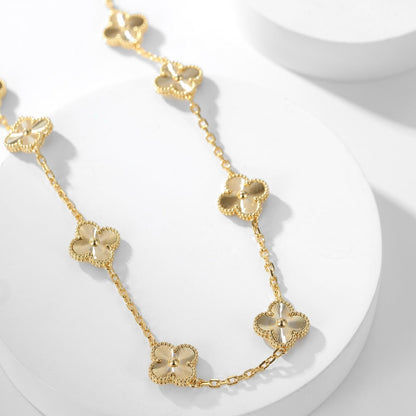 [Radiant Gem]¯CLOVER 10 MOTIFS LASER NECKLACE