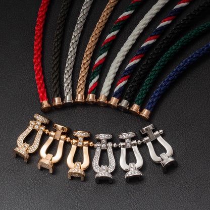 [Radiant Gem]¯FORCE LARGE HORSESHOE HALF DIAMOND BRACELET SILVER