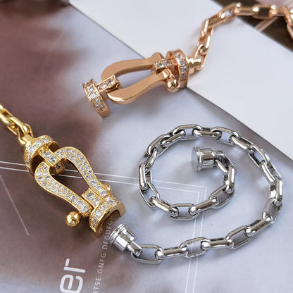[Radiant Gem]¯FORCE LARGE HORSESHOE CLASP  METAL BRACELET