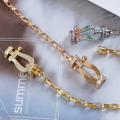 [Radiant Gem]¯FORCE LARGE HORSESHOE CLASP  METAL BRACELET