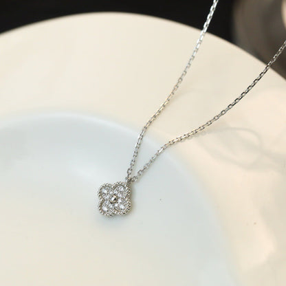 [Radiant Gem]¯CLOVER MINI 9.5MM PENDANT DIAMOND NECKLACE