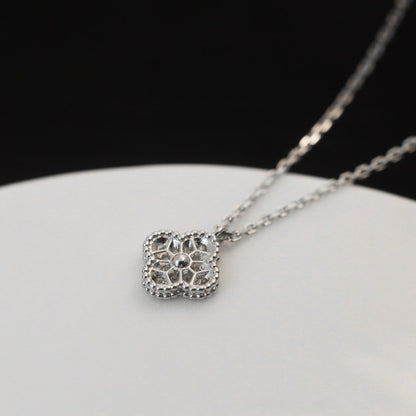 [Radiant Gem]¯CLOVER MINI 9.5MM PENDANT DIAMOND NECKLACE