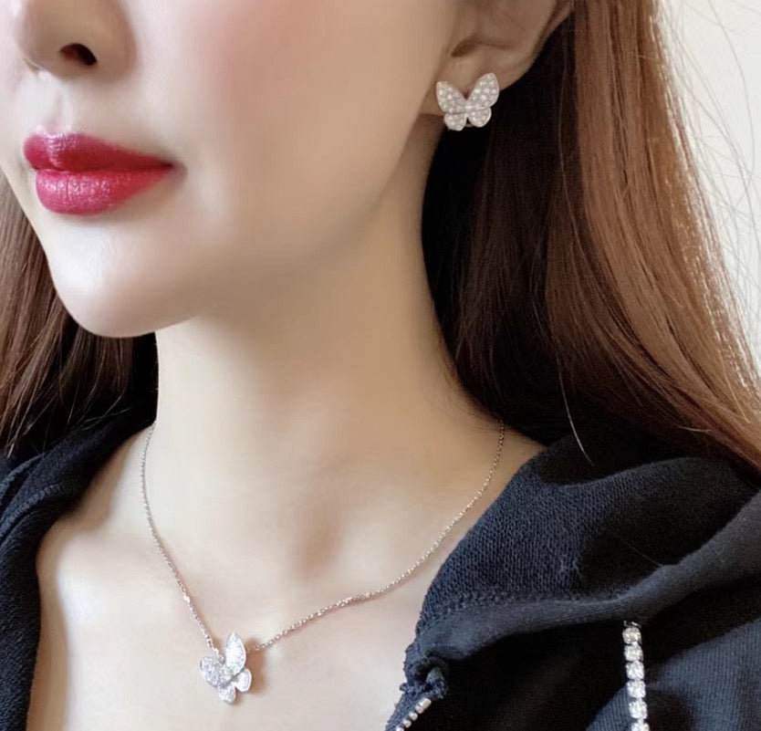 [Radiant Gem]¯BUTTERFLY ALL DIAMOND EARRINGS