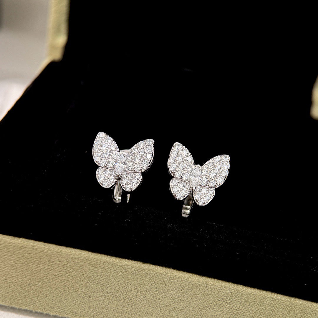 [Radiant Gem]¯BUTTERFLY ALL DIAMOND EARRINGS