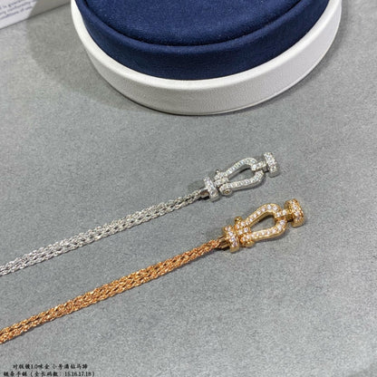 [Radiant Gem]¯FORCE SMALL HORSESHOE  DIAMOND CHAIN ROPE BRACELET