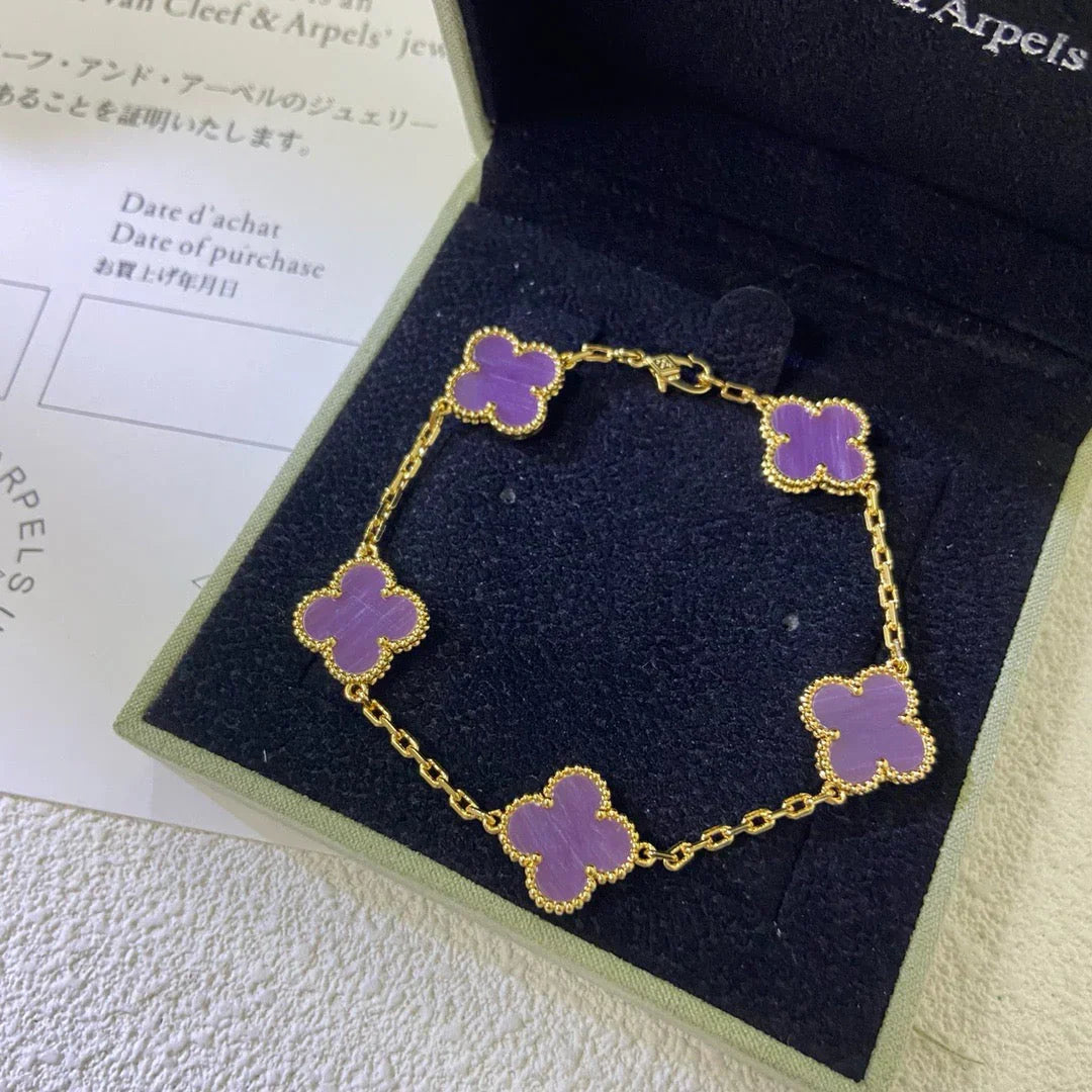 [Radiant Gem]New  CLOVER 5 MOTIF VIOLET BRACELET COLLECTION