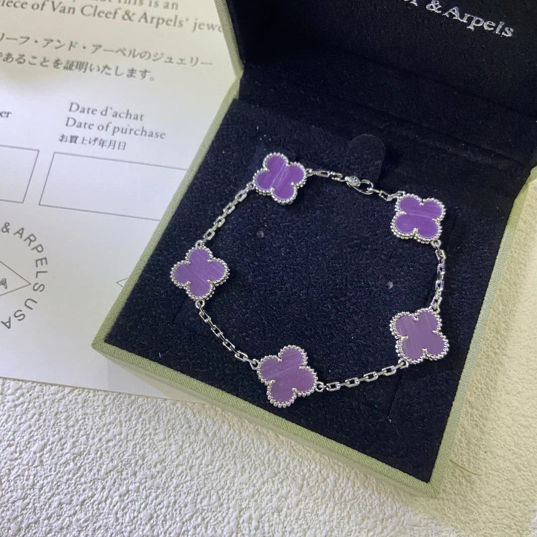 [Radiant Gem]New  CLOVER 5 MOTIF VIOLET BRACELET COLLECTION
