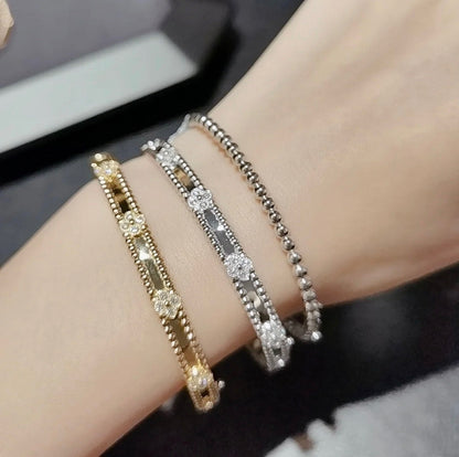 [Radiant Gem]¯CLOVER BRACELET 4MM DIAMONDS