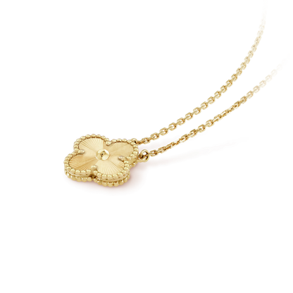 [Radiant Gem]¯CLOVER 15MM LASER NECKLACE