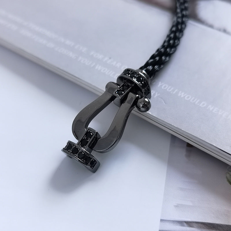 [Radiant Gem]¯FORCE LARGE SERIES HORSESHOE BLACK SAMURAI BRACELET