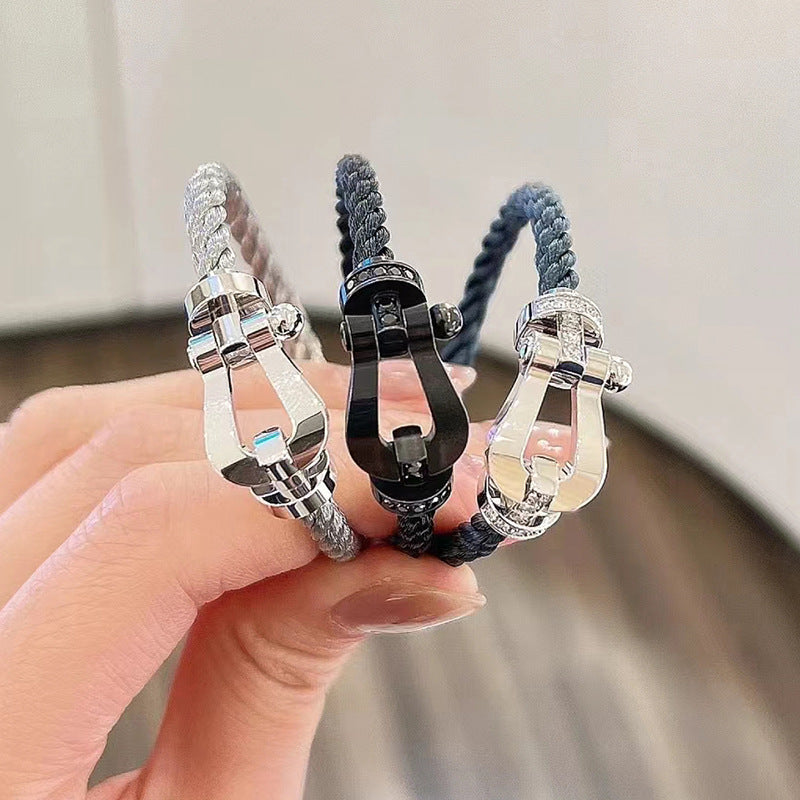 [Radiant Gem]¯FORCE LARGE HORSESHOE NO DIAMOND BRACELET ROSE GOLD