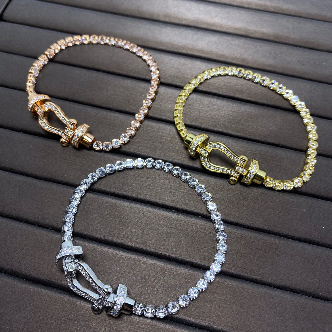 [Radiant Gem]¯FORCE  HORSESHOE  DIAMOND TENNIS BRACELET