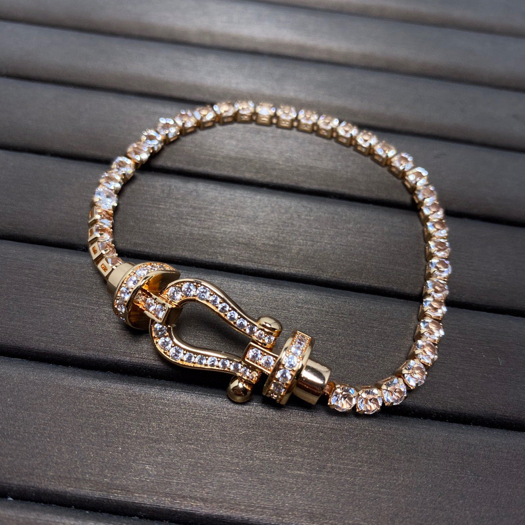 [Radiant Gem]¯FORCE  HORSESHOE  DIAMOND TENNIS BRACELET