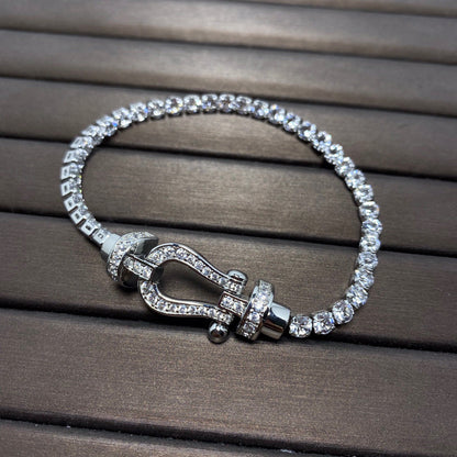 [Radiant Gem]¯FORCE  HORSESHOE  DIAMOND TENNIS BRACELET