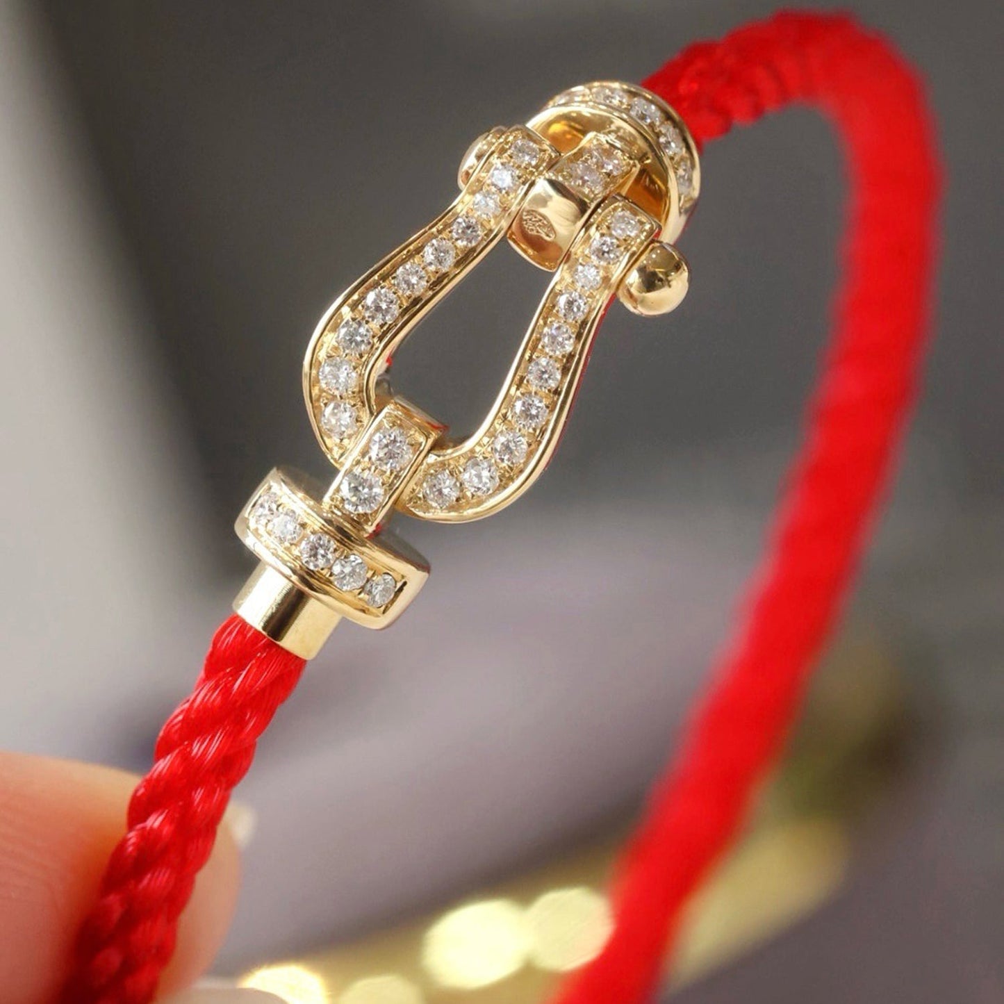 [Radiant Gem]¯FORCE LARGE HORSESHOE FULL DIAMOND BRACELET GOLD