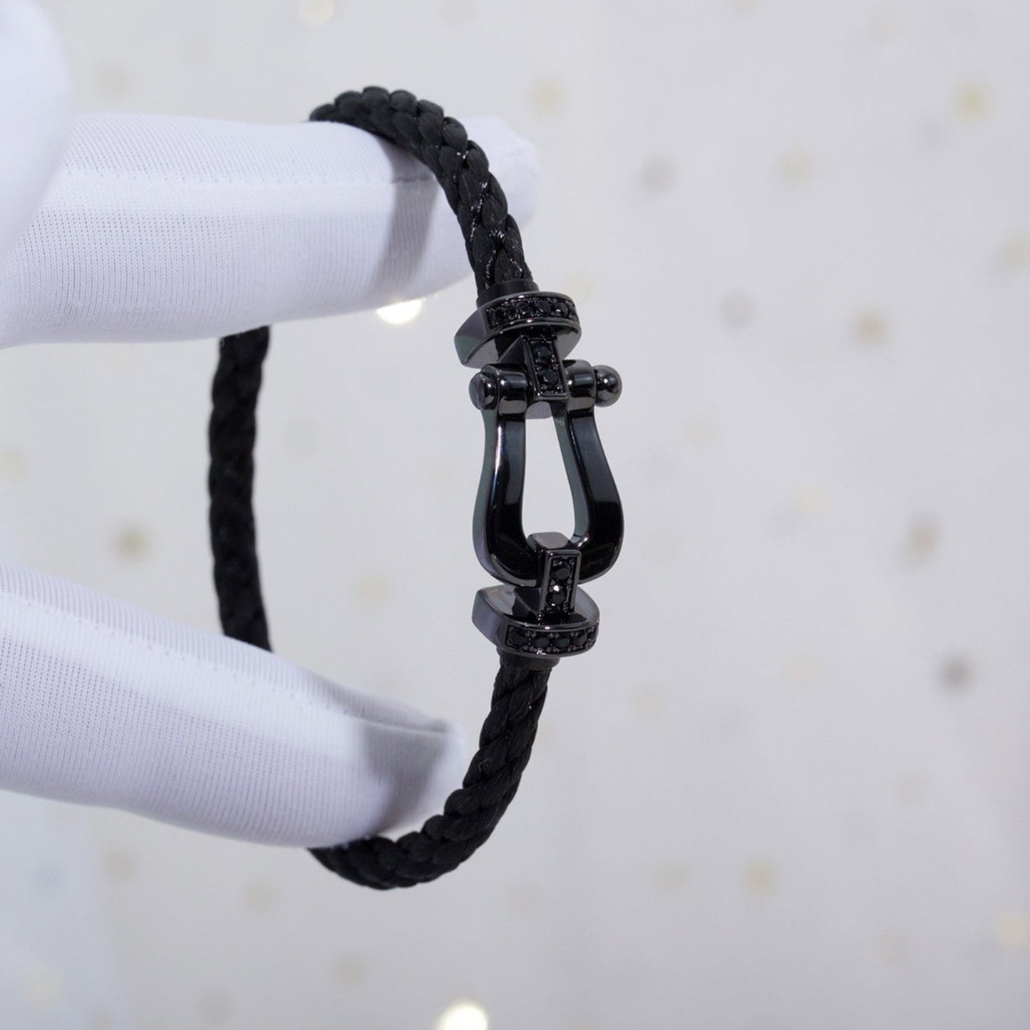 [Radiant Gem]¯FORCE LARGE SERIES HORSESHOE BLACK SAMURAI BRACELET