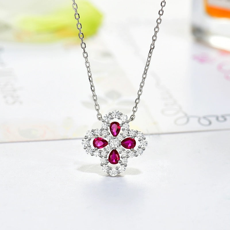 [Radiant Gem]¯LOOP NECKLACE FULL MOTIF DIAMOND 16MM MULTIPLE COLORS