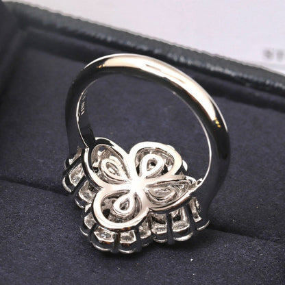 [Radiant Gem]¯LOOP RING FULL MOTIF DIAMOND 16MM SILVE