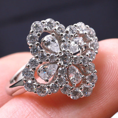 [Radiant Gem]¯LOOP RING FULL MOTIF DIAMOND 16MM SILVE