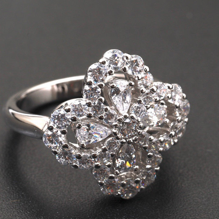[Radiant Gem]¯LOOP RING FULL MOTIF DIAMOND 16MM SILVE