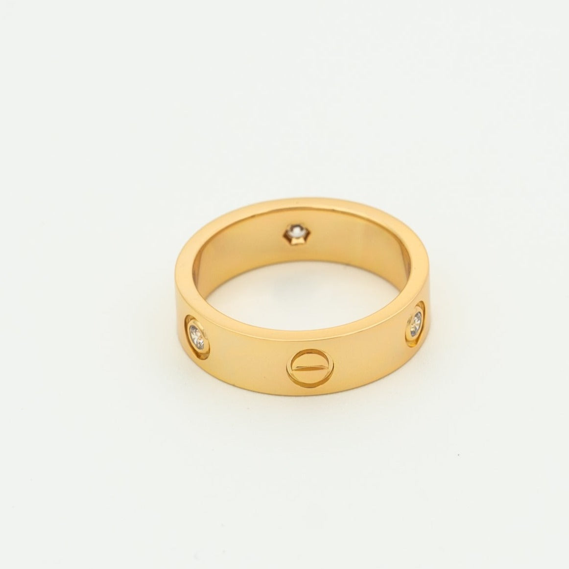 [Radiant Gem]¯LOVE RING 5.5MM 3 DIAMONDS PINK GOLD
