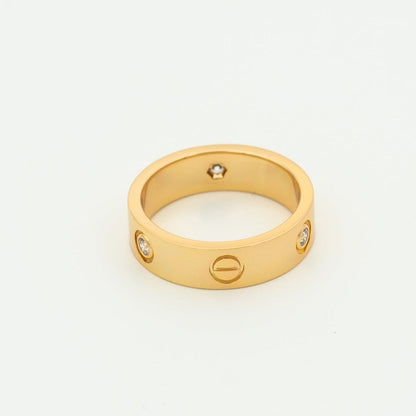 [Radiant Gem]¯LOVE RING 5.5MM 3 DIAMONDS PINK GOLD
