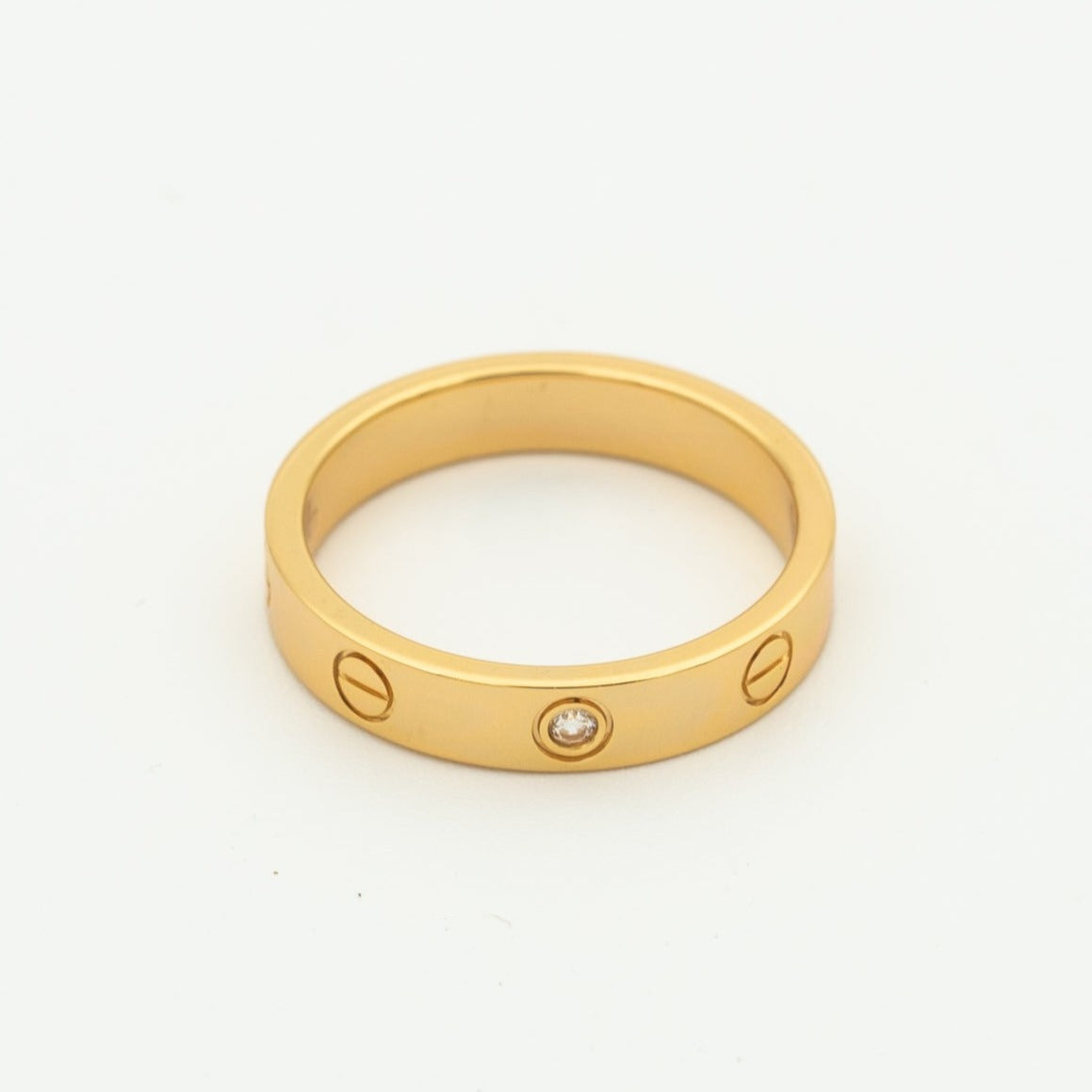 [Radiant Gem]¯LOVE RING 4MM 1 DIAMOND PINK GOLD