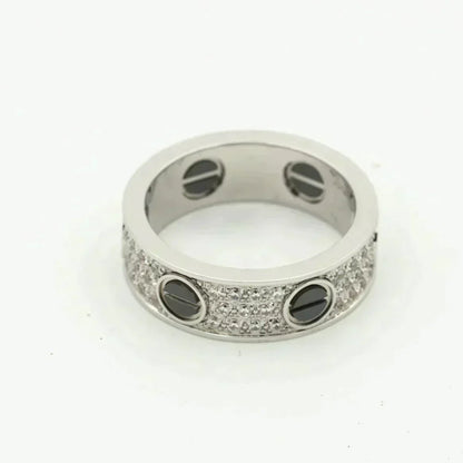 [Radiant Gem]¯LOVE RING 5.5MM DIAMONDS PAVED CERAMIC
