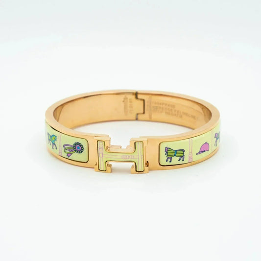 [Radiant Gem]¯H PINK GOLD BRACELET CREAM CERAMIC