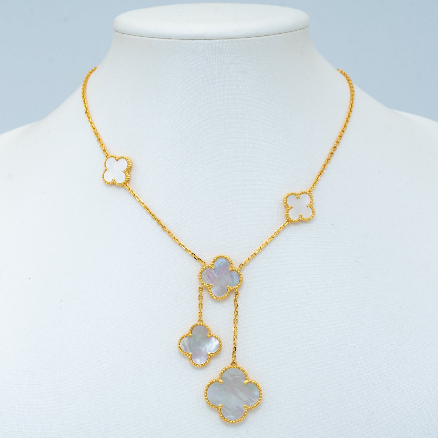 [Radiant Gem]¯CLOVER MOTHER OF PEARL NECKLACE 6 MOTIF