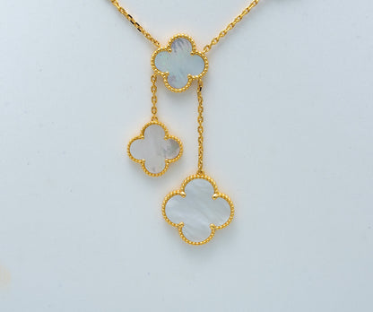 [Radiant Gem]¯CLOVER MOTHER OF PEARL NECKLACE 6 MOTIF