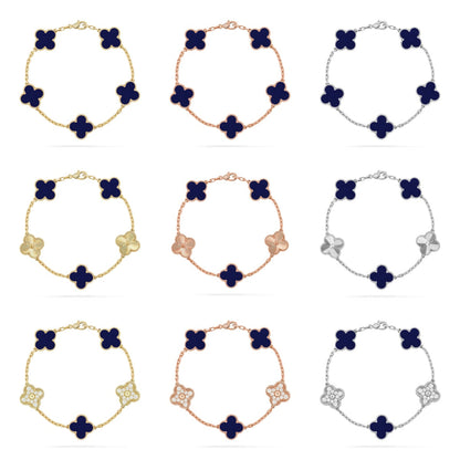 [Radiant Gem]New CLOVER 5 MOTIF LAPIS LAZULI BRACELET COLLECTION